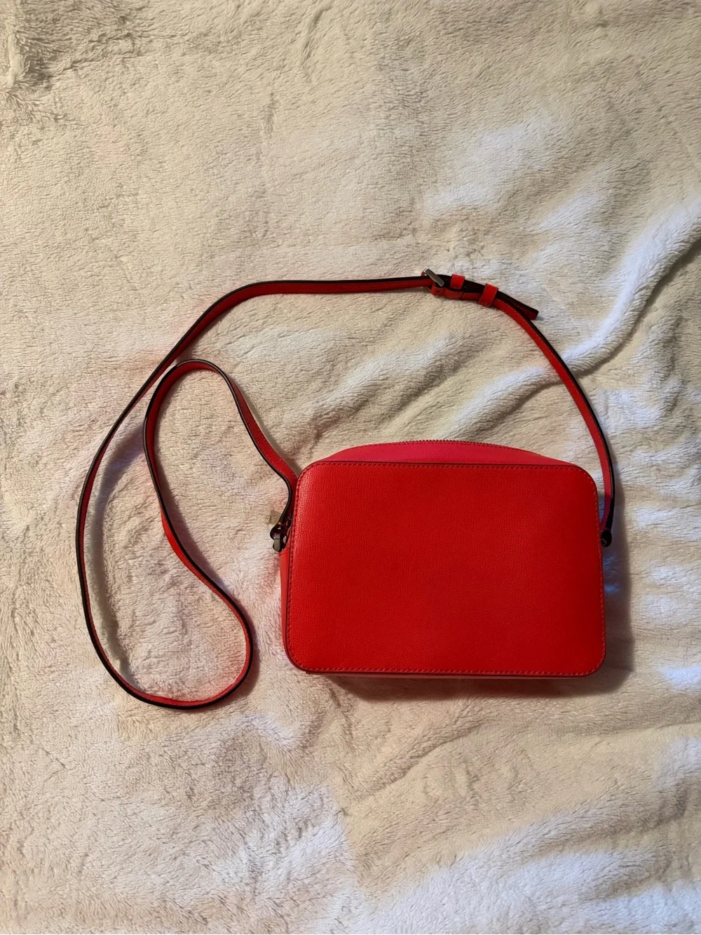 kate spade red leather crossbody camera bag